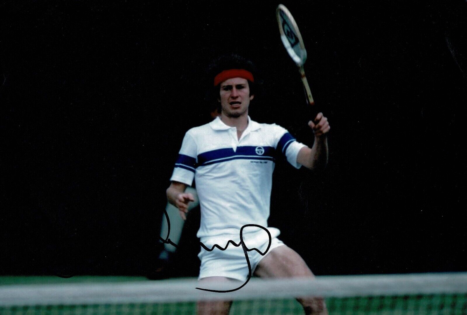 John McEnroe Signed 12X8 Photo Poster painting Wimbledon Champion GENUINE AFTAL COA (A)