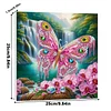 (Pre-Framed)Pink Butterfly-Special Shape Diamond Painting Kit(25x25cm)