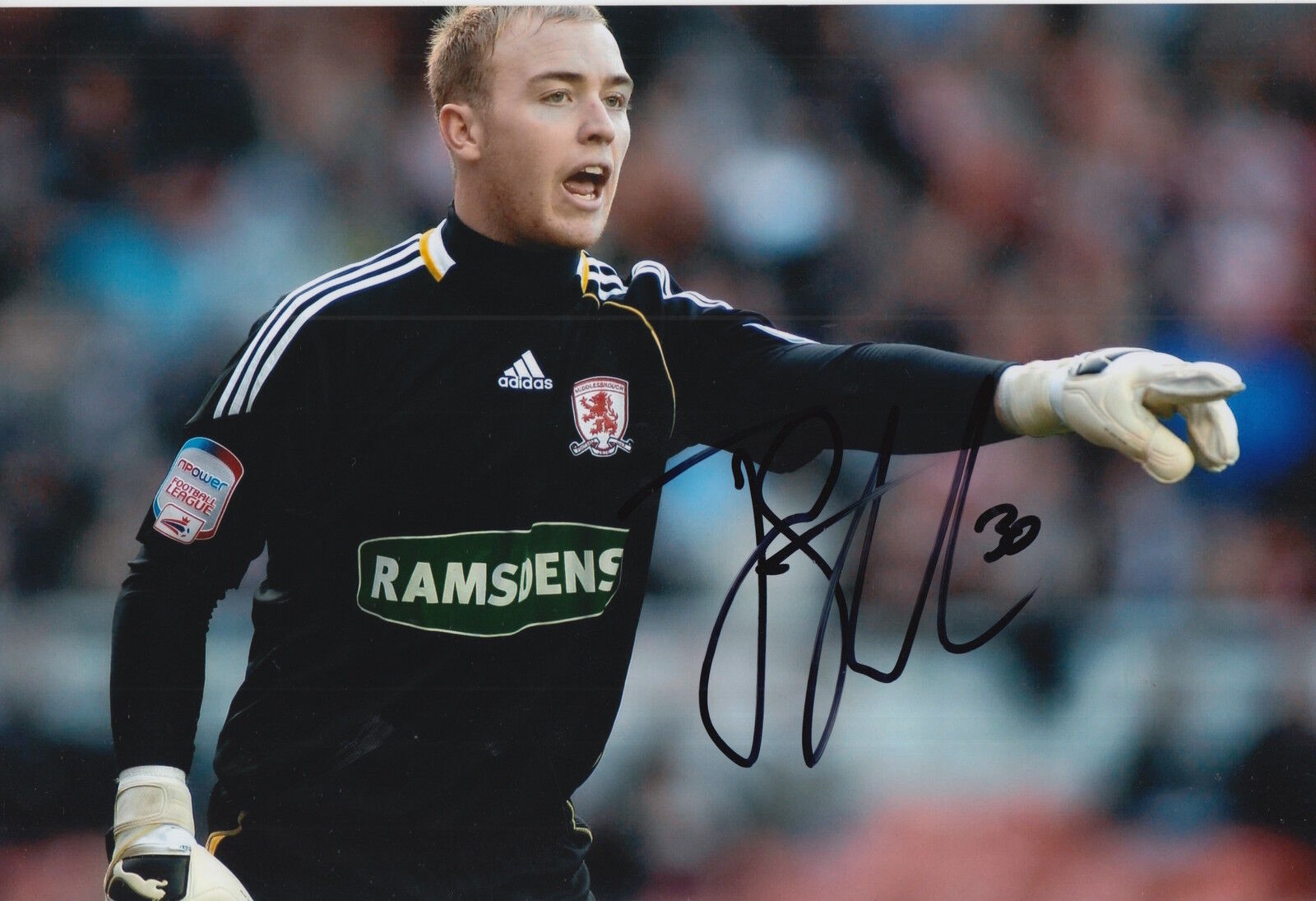 MIDDLESBROUGH HAND SIGNED JASON STEELE 12X8 Photo Poster painting 6.