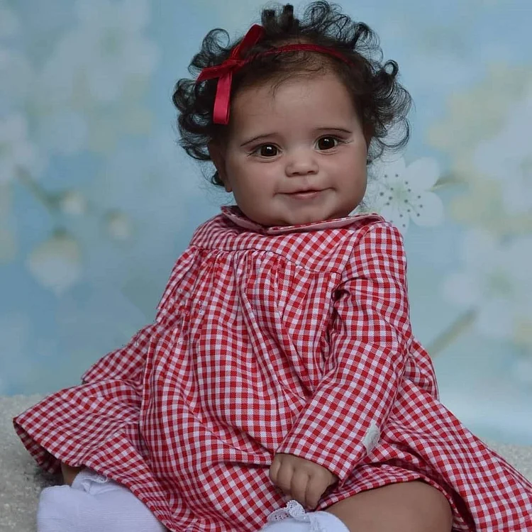  [New Black Girl] African American Baby Doll 20" Real Lifelike Chubby Soft Silicone Reborn Toddler Baby Girl Azriela - Reborndollsshop®-Reborndollsshop®