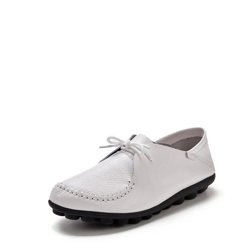 Flat Shoes Women Genuine Leather Loafers Casual Women Soft Sole Flats Shoes For Women Students Oxford Shoes Zapatos De Mujer