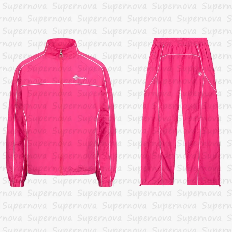 Athvotar Athvotar And Winter Sports Suit Wind Jacket Simple Street Fashion Zipper Solid Color Coat Men And Women