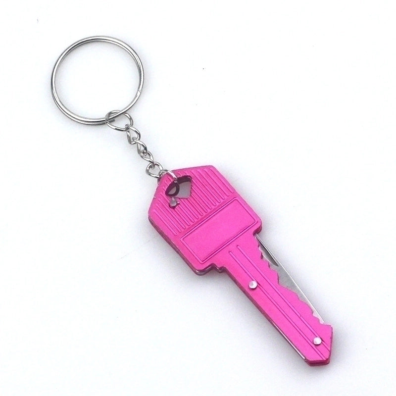 Minimalist Solid Color Metal Keychain