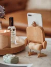 Wooden Lazy Mobile Phone Holder Stinky Duck Holder Office Home Desktop Ornaments Creative Solid Wood Funny Gift
