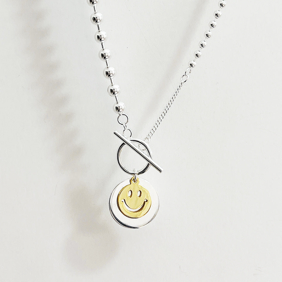 925 Sterling Silver IG Style Smile Silver Necklaces