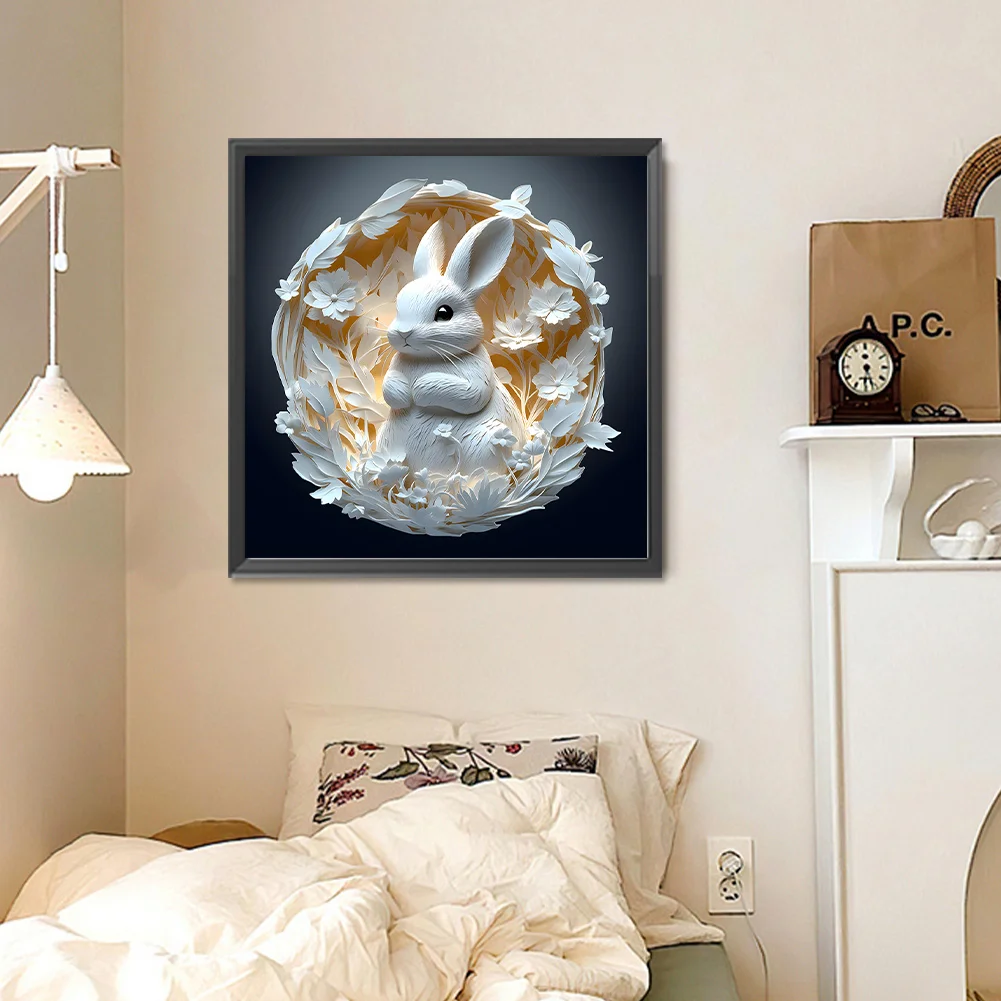 Diamond Painting - Full Round Drill - Rabbit(Canvas|30*30cm)