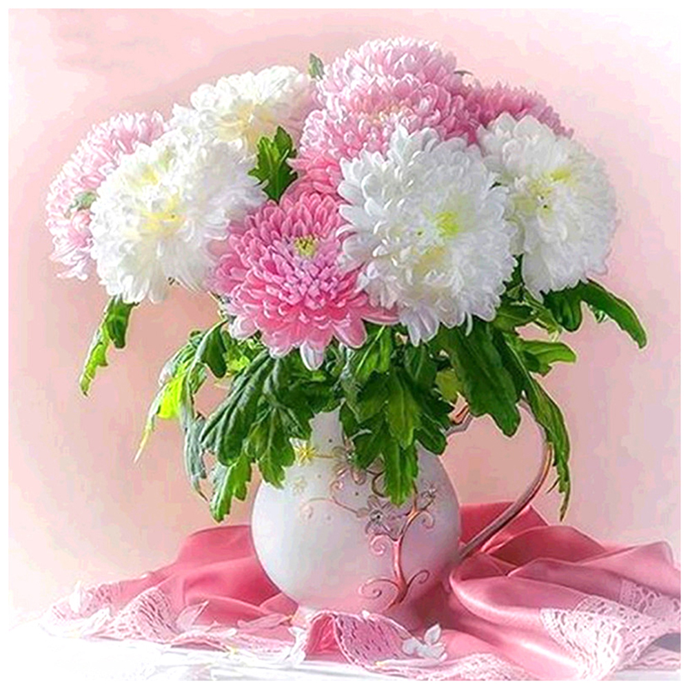 

30*30CM - Square Drill Diamond Painting - White Rose, 501 Original