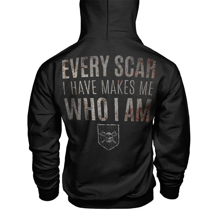 Vikings Every Scar I Have Makes Me Who I Am Printed Men's Hoodie
