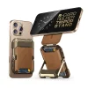 Mobile Phone Magsafe Strong Magnetic Folding Metal Bracket Card Bag Storage Box Handheld Multi-Function AirTag Anti-Lost Support Rack Lazy Desktop Vertical Stable Card Holder Wallet