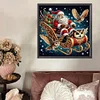 Hibou du Père Noël-peinture spéciale partielle diamant-30*30cm