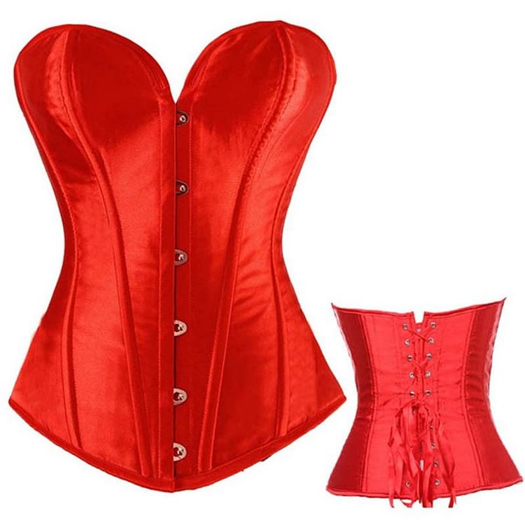 Sexy Slim Button Front Darkness Corset Tops - Modakawa Modakawa