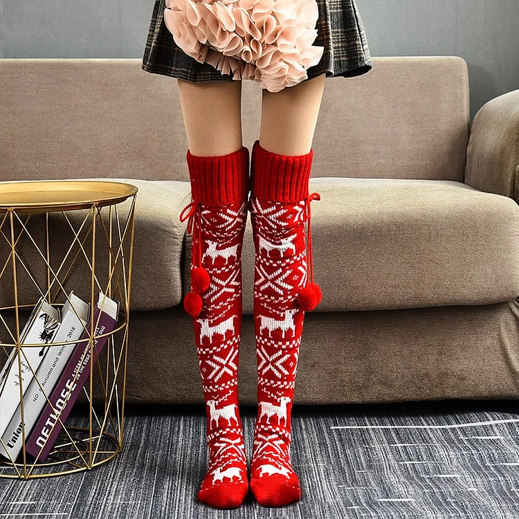 Woman Christmas Snowflake Elk Stockings