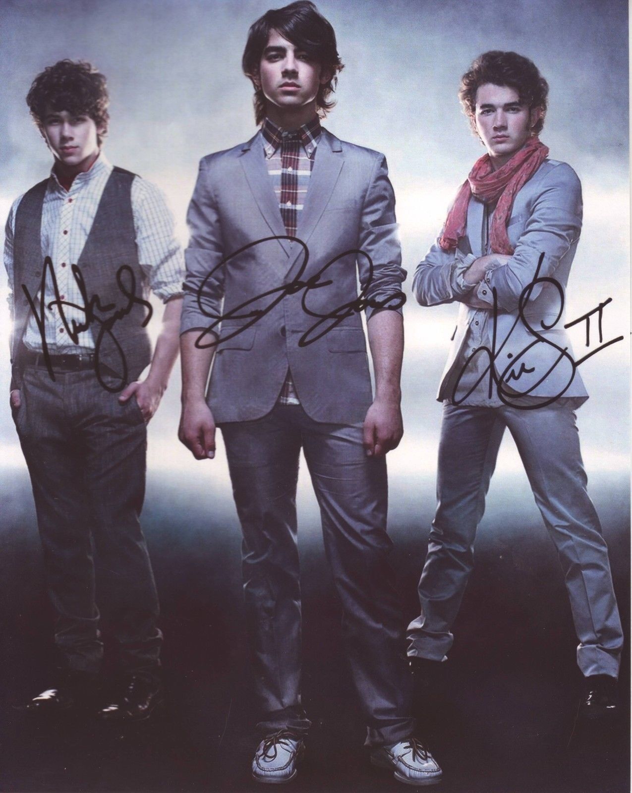 THE JONAS BROTHERS AUTOGRAPH SIGNED PP Photo Poster painting POSTER