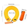 Inflatable Life Jacket Adult Round Buoys Rescue Waist Ring for Kayaking Swimming