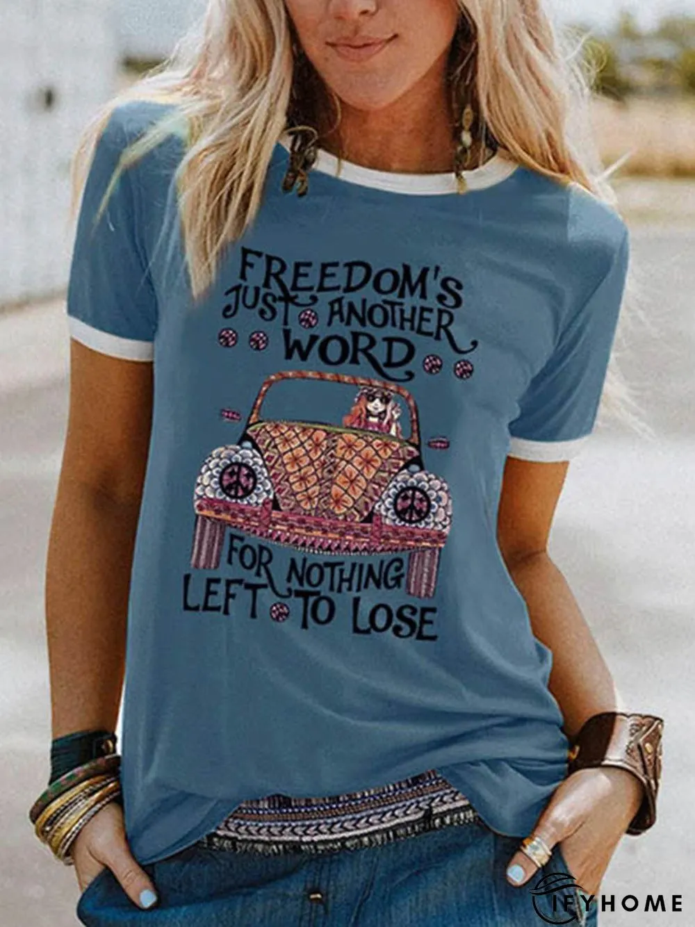 Printed Short Sleeve Casual Modal T-shirt | IFYHOME