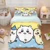 Chiikawa 夏季冰絲涼感四件套｜可愛卡通床組｜單人宿舍涼被床單組合