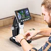1000X Digital Microscope 4.3inch Screen Soldering Coin Microscope w/ 8 LED Light