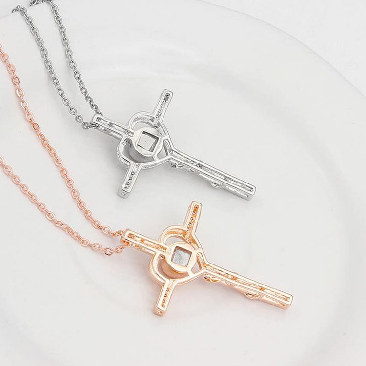 Personalized Photo Projection Necklace-Cross & Heart