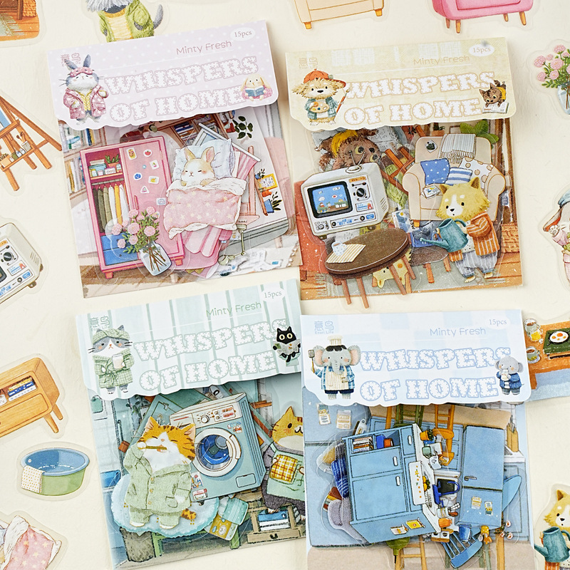 PET 스티커 - 레지던스 위스퍼스 시리즈 귀여운 만화 생활 홈