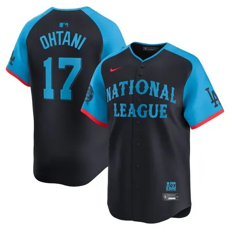 Men's National League #17 Shohei Ohtani  Navy 2024 MLB All-Star Game Limited Player Jersey
