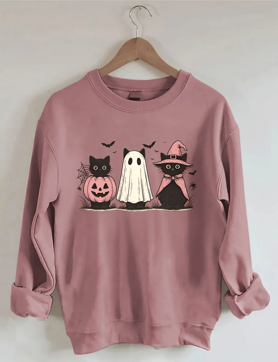 Boo Ghost Black Cat Sweatshirt