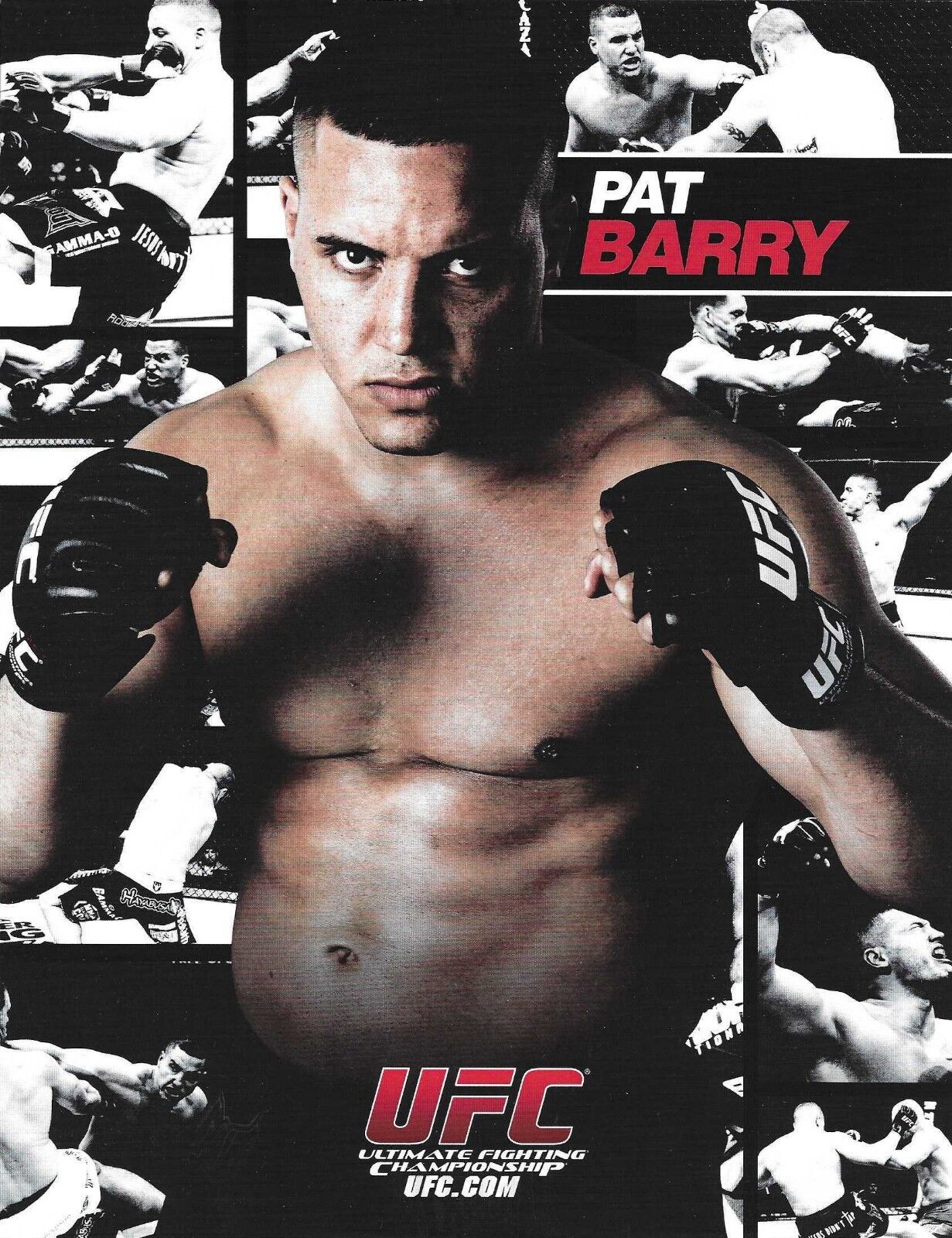 Pat Barry Official UFC 8.5x11 Photo Poster painting Promo Card Picture 92 98 104 115 161 Glory