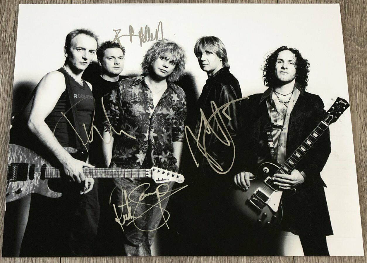 DEF LEPPARD JOE ELLIOTT +3 SIGNED AUTOGRAPH 11x14 Photo Poster painting B w/EXACT PROOF