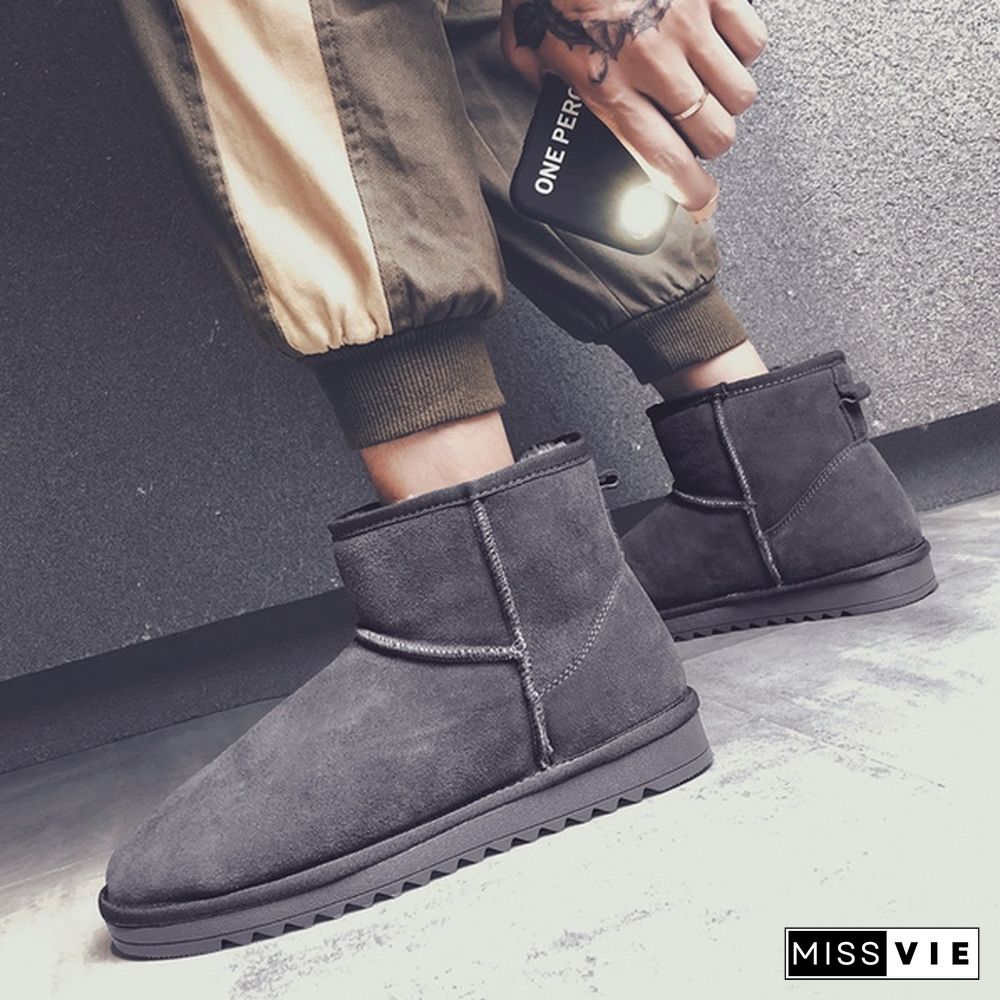 Men and Women Boots Kids Winter Snow Boots, Waterproof Non-slip Flat Round Head Comfortable Warm Little Male Girl Boots  Size28-47