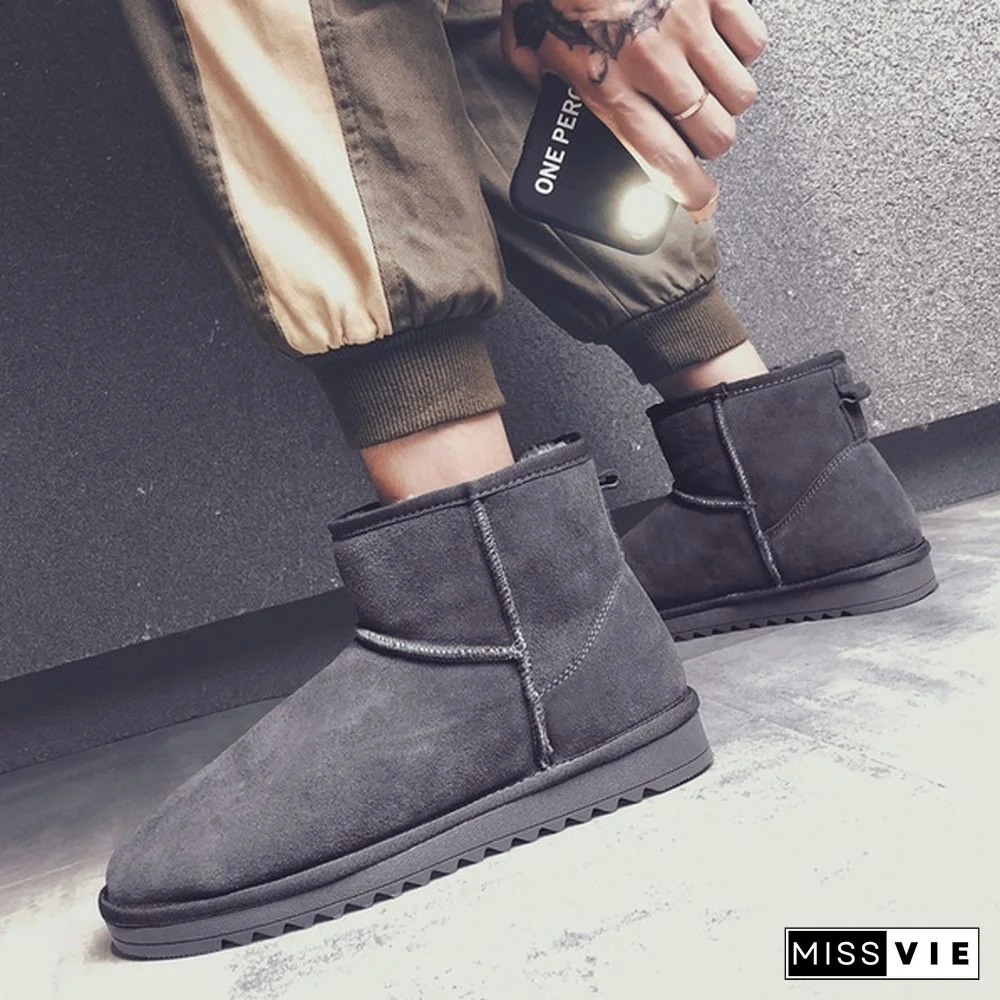 Men and Women Boots Kids Winter Snow Boots, Waterproof Non-slip Flat Round Head Comfortable Warm Little Male Girl Boots  Size28-47