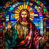 Diamond Painting-DIY Full Round Drill Stained Glass Jesus