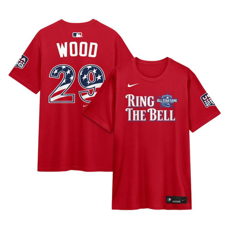 Men's National League #29 James Wood Nike Red 2026 All-Star Game Name & Number T-Shirt