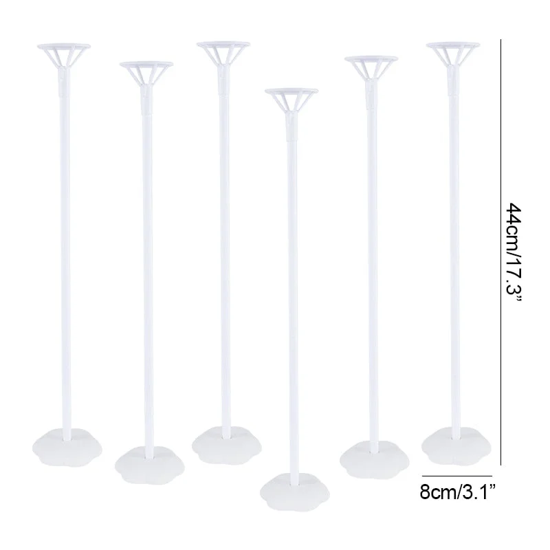 6pcs Balloon Stand Base Balloon Holder Column Support for Adult Kids Birthday Party Wedding Table Decoration Baby Shower Favors