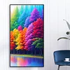 Diamond Painting-DIY Full Round Drill Rainbow Forest(70*40 CM)