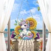 (US Only)Sunflower Horse 2D Flat DIY Diamond Painting Set Diamond Art Pendant Wall Decor