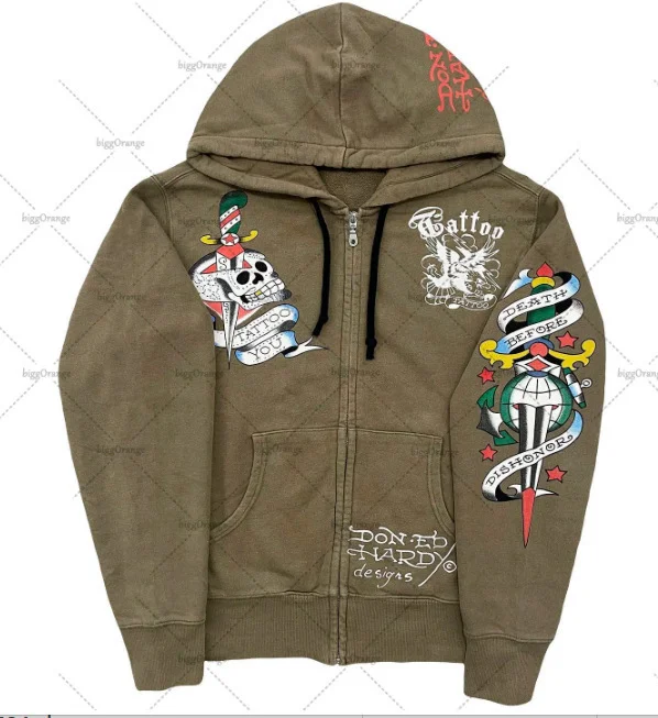 Sdrawing Sdrawing Gothic Rock Skull Bones Oversized Hoodie