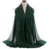 Plain Color Soft Chiffon Long Gauze Shawl Women Hijab
