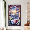 (40*70cm)Snow Scenery - Round AB Drill Diamond Painting
