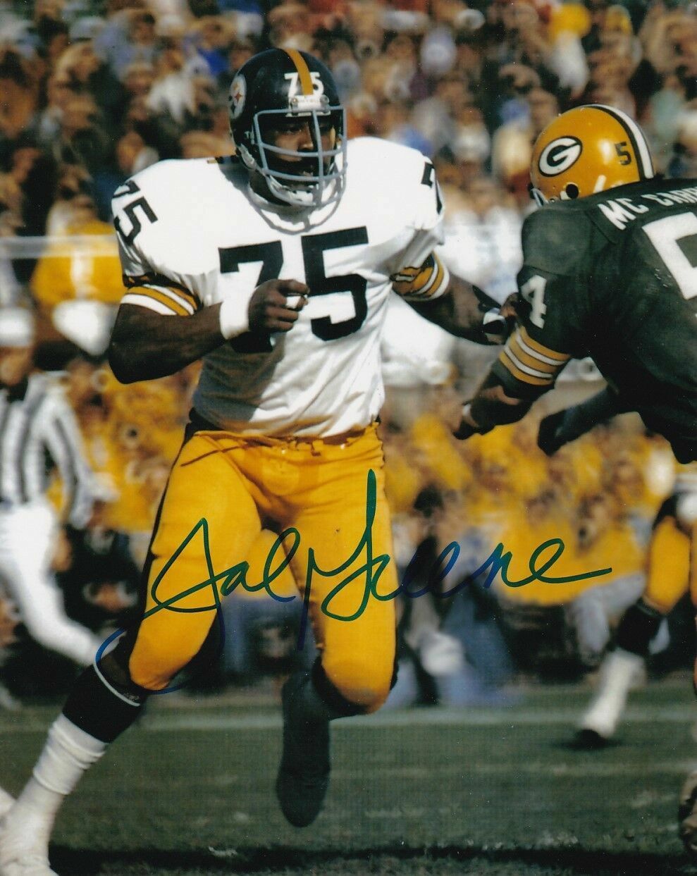 Mean Joe Greene Autographed Signed 8x10 Photo Poster painting ( HOF Steelers ) REPRINT