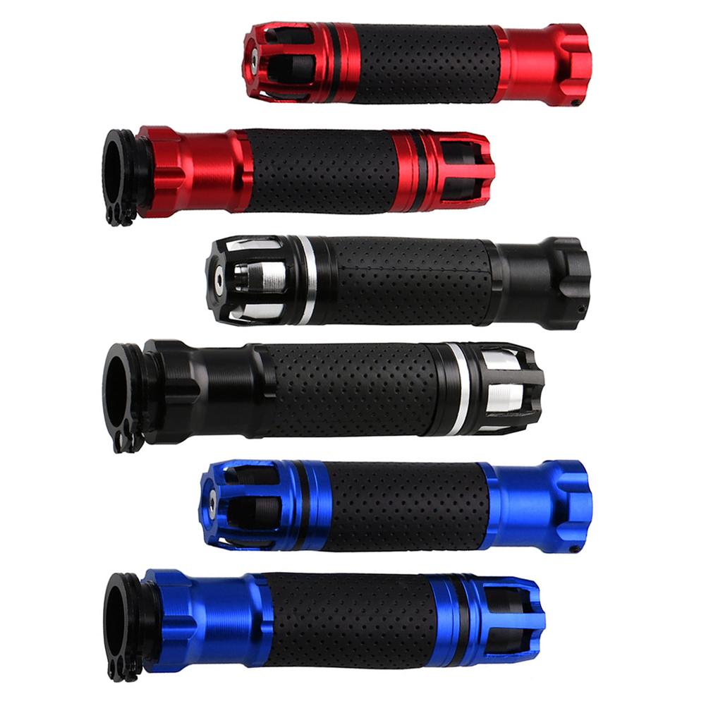 

7/8 Motorcycle Throttle CNC Aluminum Alloy Rotatable Handlebar Hand Grips, Blue, 501 Original