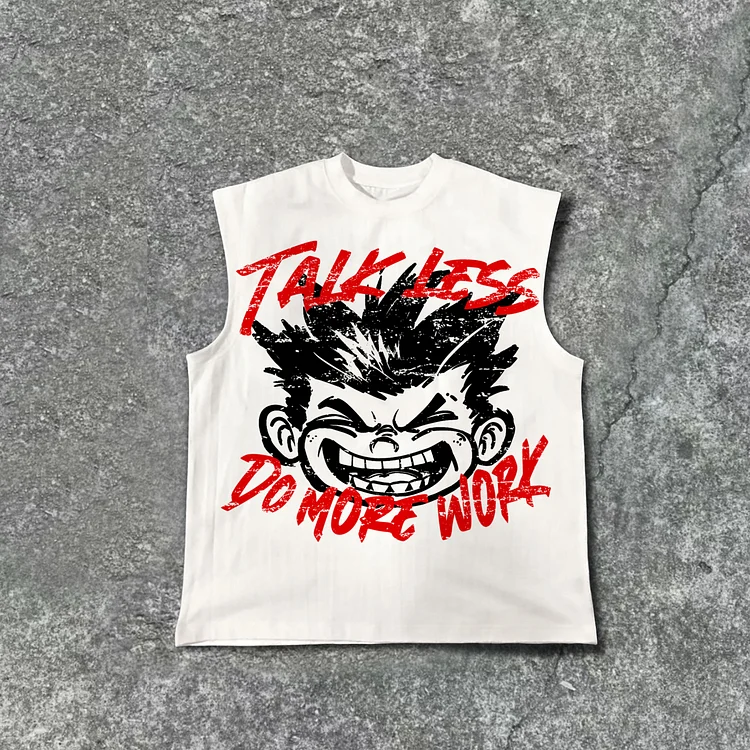 Brother, Talk Less And Work More. Casual 100% Cotton Tank Top