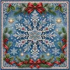 Christmas Snowflake Bow Full 11CT 3 Strand Stamped Cross Stitch Kit 45x45cm tapestrymarket