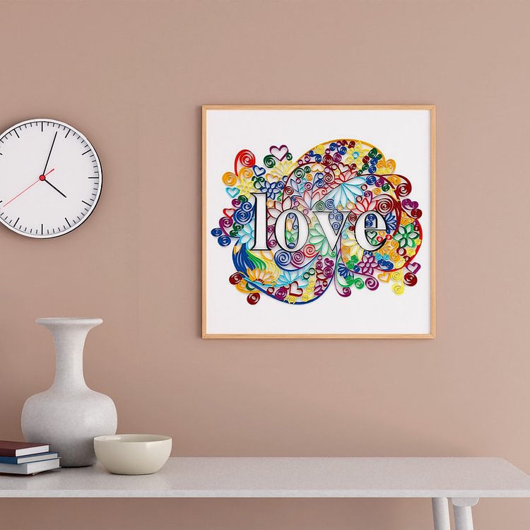 Paper Filigree Painting Kit- Love