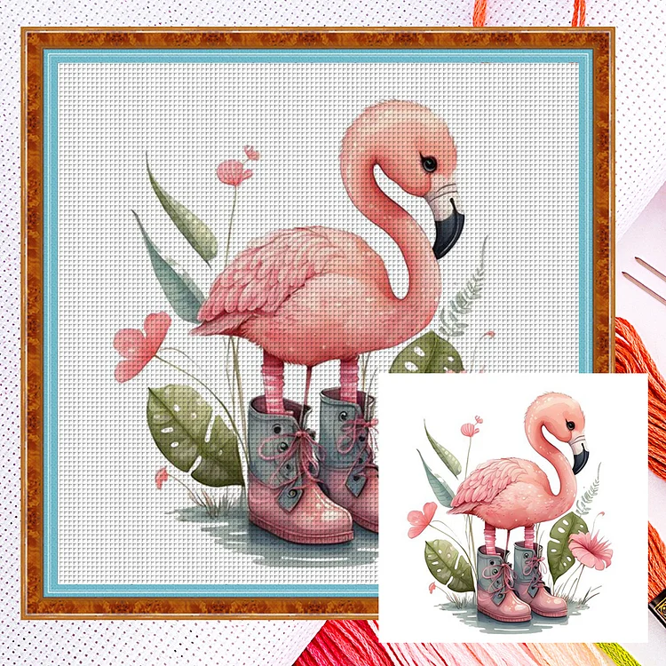 Flamingo (20*20cm) 18CT Counted Cross Stitch gbfke