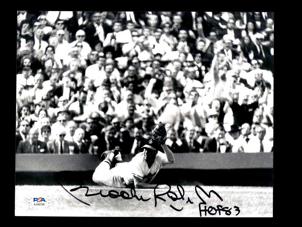 Brooks Robinson PSA DNA Coa Signed 8x10 Photo Poster painting Orioles Autographed