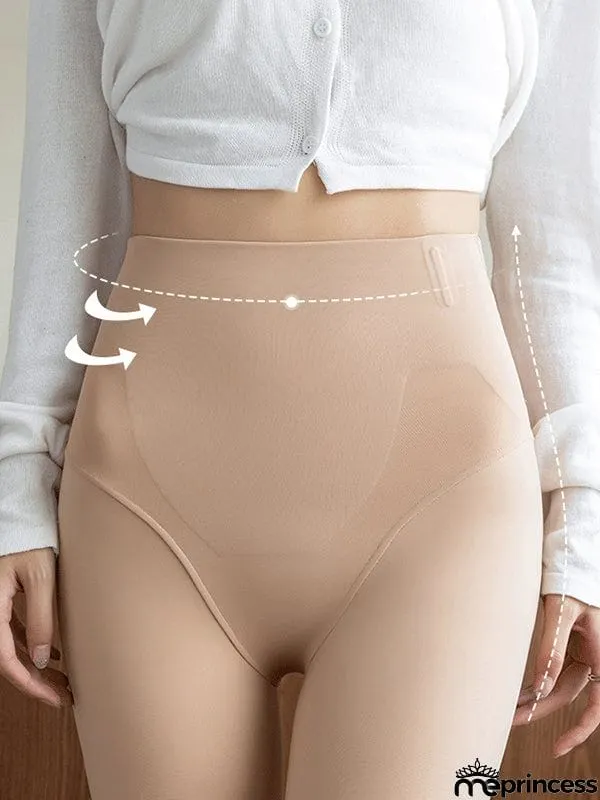 Simple Skinny Leg Velvet Keep Warm Solid Color Thermal Pants Bottoms