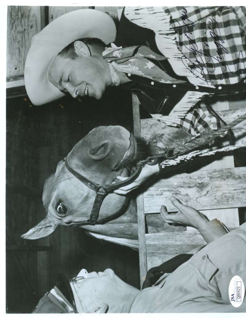 Roy Rogers Vintage Jsa Coa Hand Signed 8x10 Photo Poster painting Authenticated Autograph