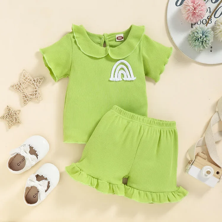 Toddler Rainbow Tee and Shorts Set