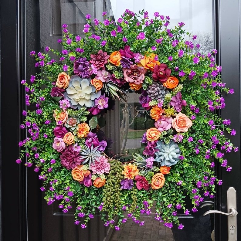 💖Limited Time Offer💖45%OFF-Succulents at Sunset Grapevine Wreath
