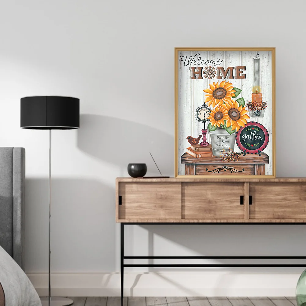 Full Round Diamond Painting 30*40cm - Sunflower Home