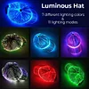 Fiber Optic Hat LED Hat with 7 Colors Glow EDC Baseball Cap USB Rechargeable Glow Hat, Party LED Christmas Hat Halloween Hat
